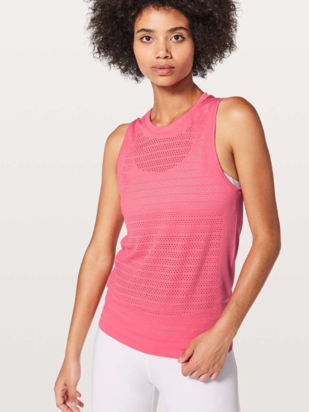 lululemon athletica Cayenne coral  Perforated Workout BREEZE muscle Tank